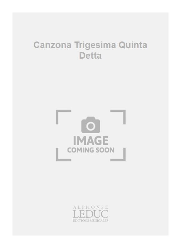 Canzona Trigesima Quinta Detta | Girolamo Frescobaldi | Basse continue