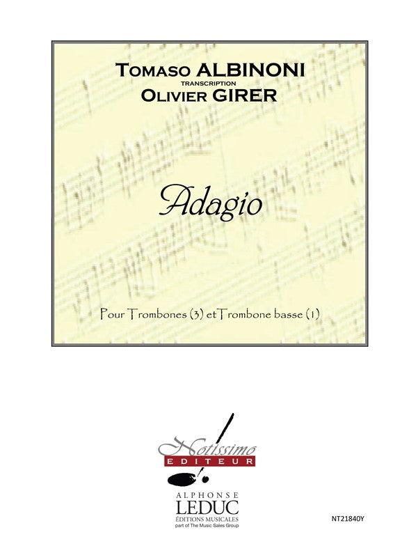 Adagio, 3 trombones et trombone basse | Tomaso Albinoni