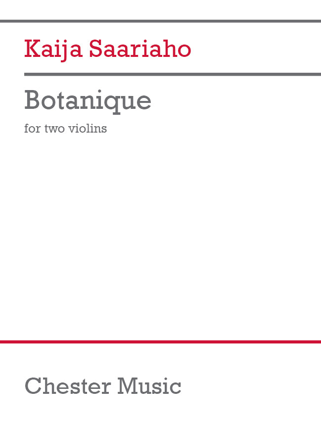 Botanique de Kaija Saariaho, Livre pour duo de violons