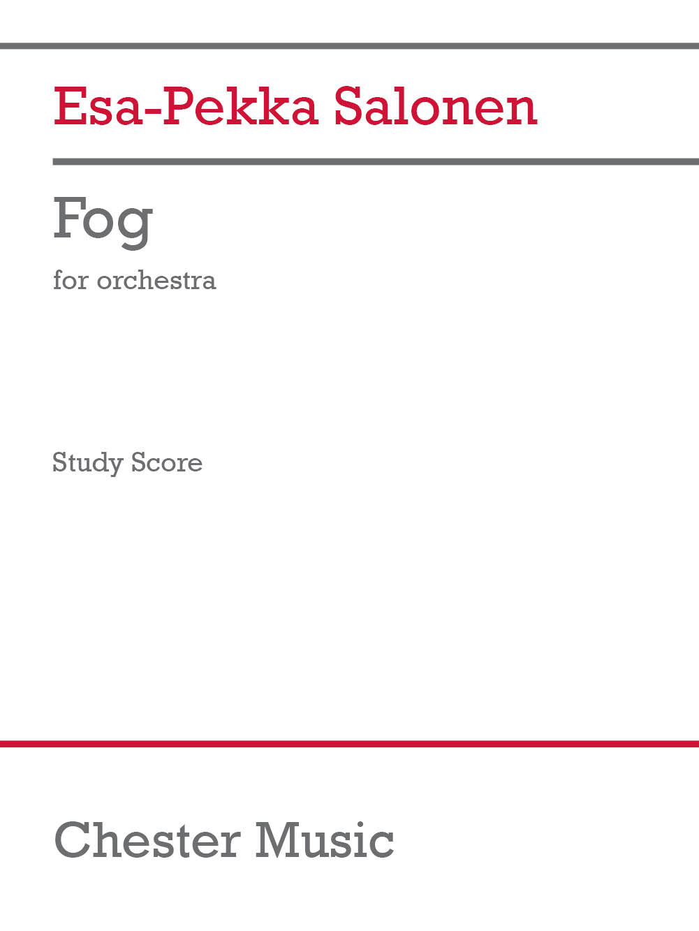 Fog (for orchestra) [Study Score de Esa-Pekka Salonen, Partition d'étude pour orchestre