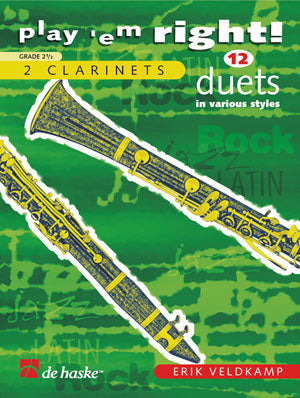 Play 'em Right! - 12 duos en divers styles | Erik Veldkamp | Clarinette