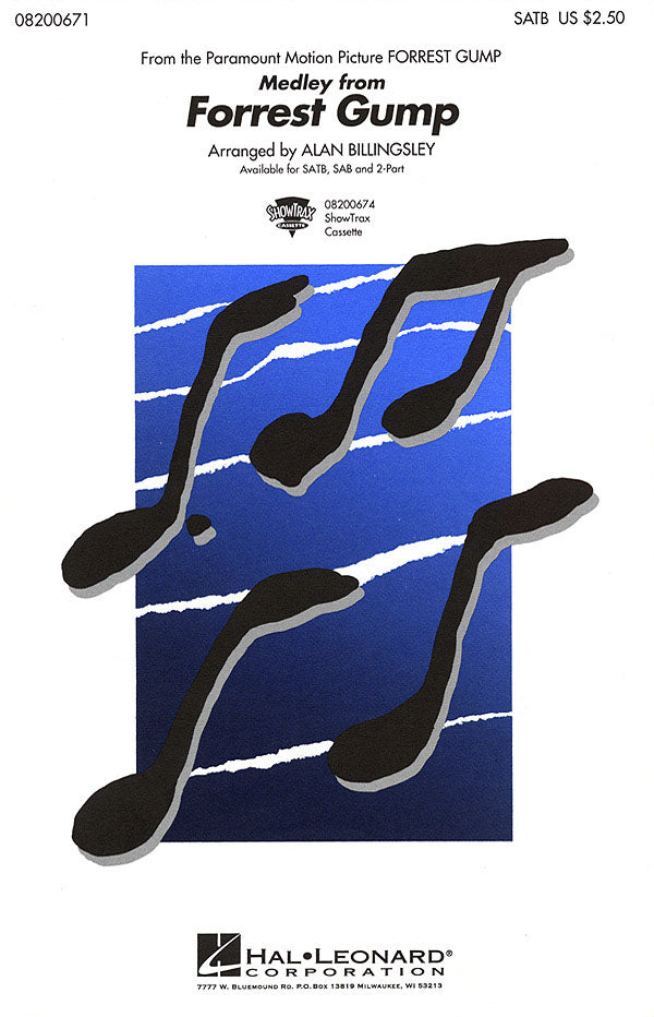 Forrest Gump (Medley), Partition chorale pour sATB