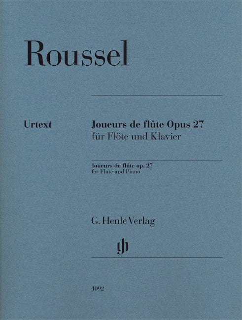 Joueurs de flûte, opus 27, pour flûte et piano | Albert Roussel