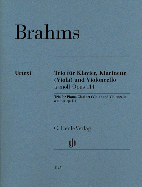 Trio pour piano, clarinette (alto) et violoncelle | Johannes Brahms