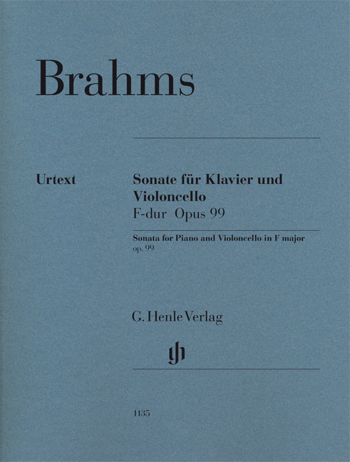 Sonate pour violoncelle et piano en fa majeur, op. 99 | Johannes Brahms