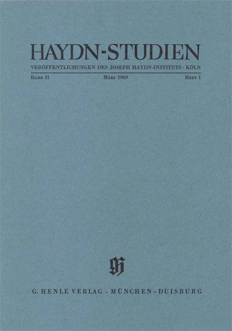 Haydn-Studien, vol. 2 n° 1