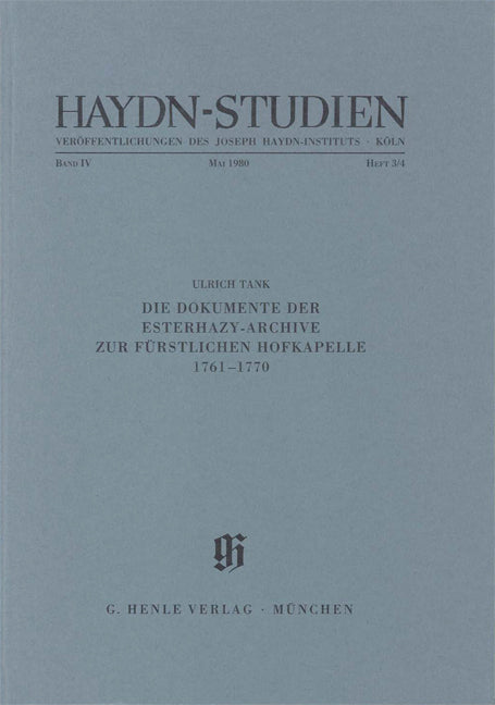 Haydn-Studien, vol. 4 n° 3/4