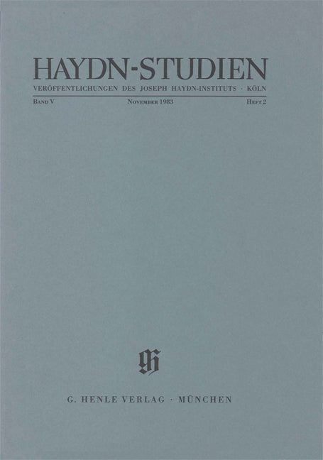 Haydn-Studien, vol. 5 n° 2