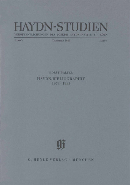 Haydn-Studien, vol. 5 n° 4