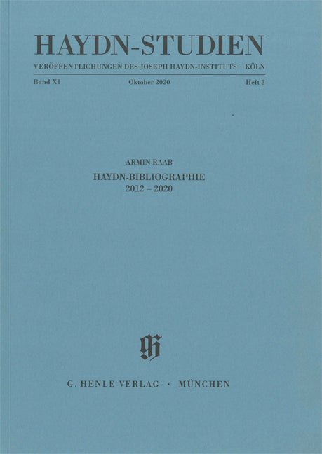 Haydn-Studien, vol. 11 n° 3 | Joseph Haydn