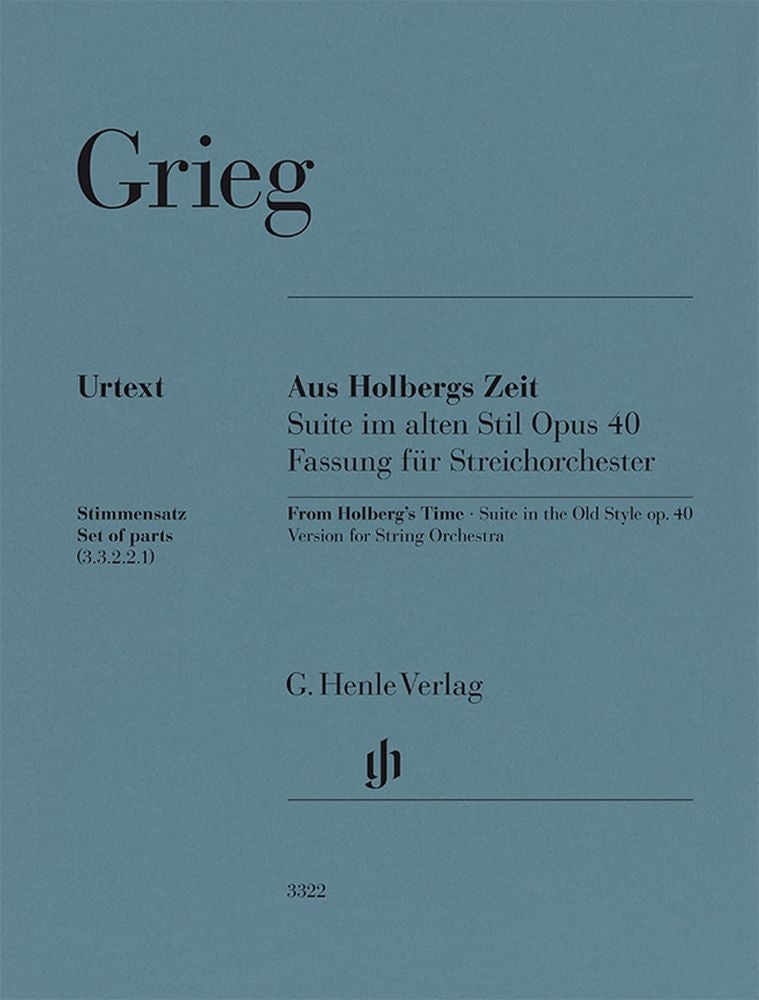 Suite Holberg, op. 40 | Edvard Grieg | Ensemble de chambre | Jeu de parties