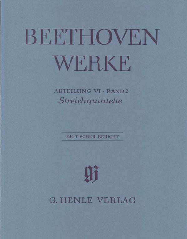 Quintettes à cordes - Commentaire critique | Ludwig van Beethoven