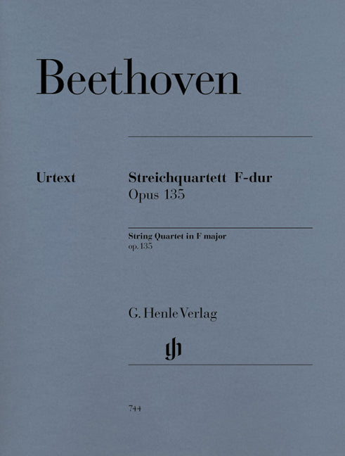 Quatuor à cordes en fa majeur, op. 135 | Ludwig van Beethoven | Quatuor à cordes | Partition + parties