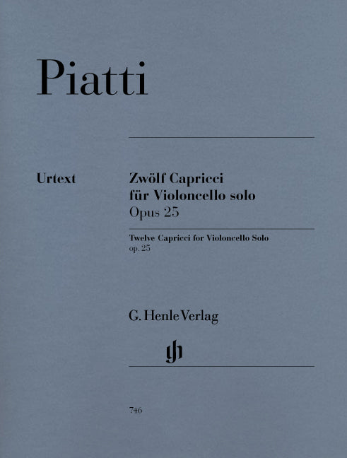 12 Capricci, opus 25 | Carlo Alfredo Piatti | Violoncelle