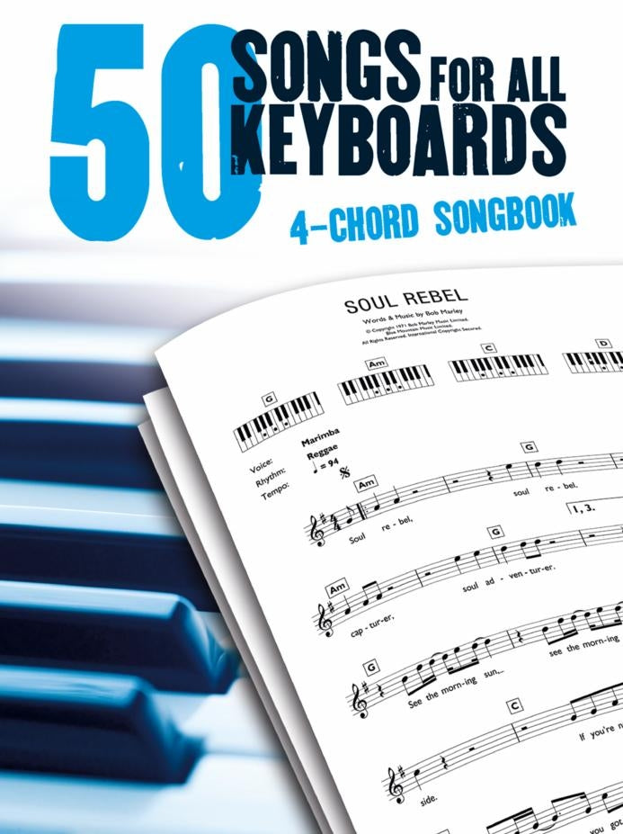 50 Songs For All Keyboards: 4 Chord Songbook, Livre pour clavier