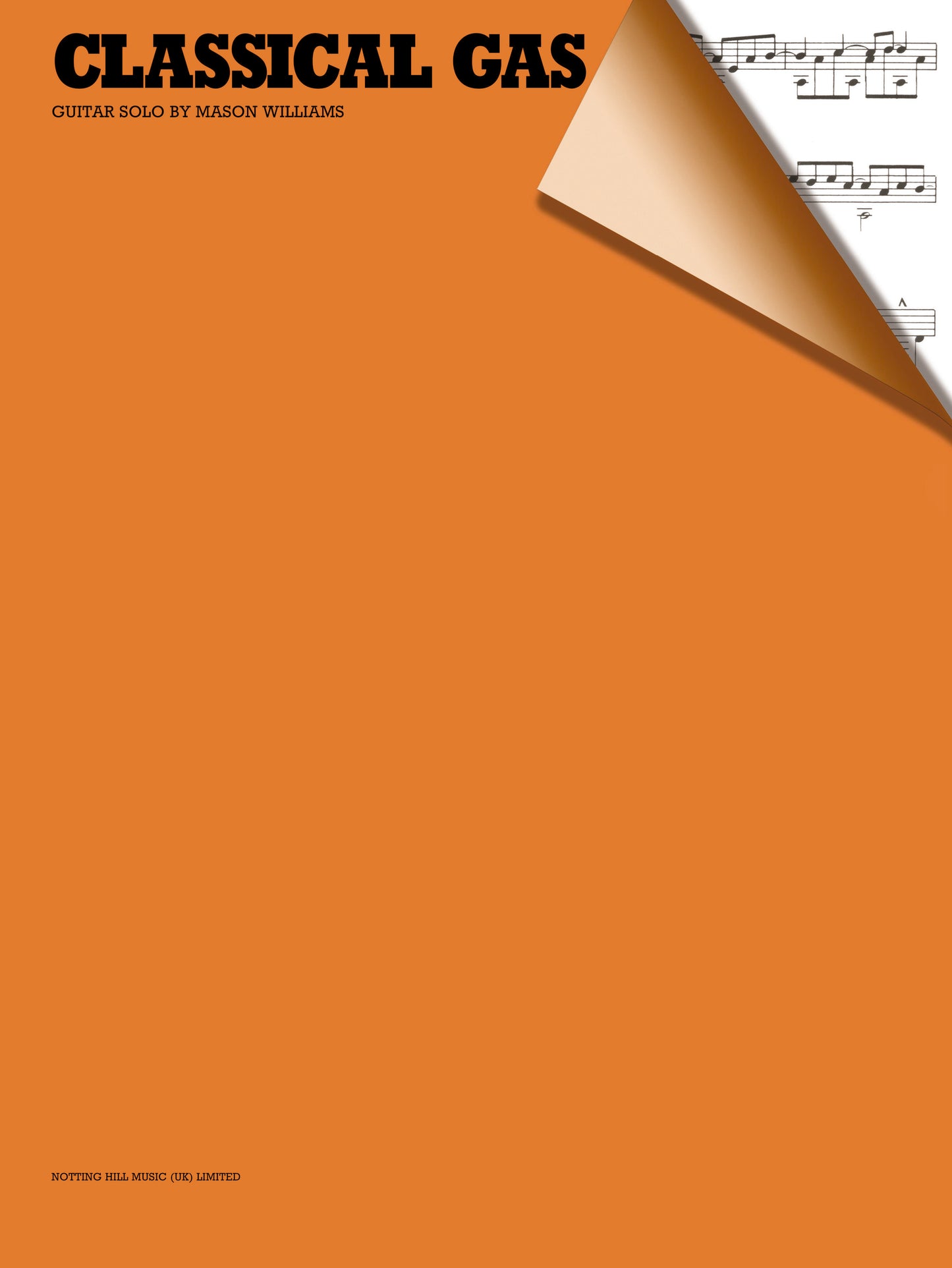 Classical Gas de Mason Williams, Feuillet pour guitare