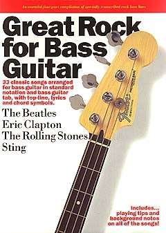 Great Rock For Bass Guitar de Eric Clapton, Livre pour e-Bass