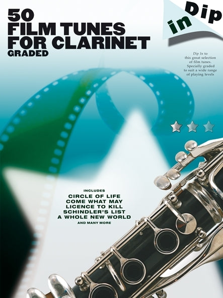 Dip In 50 Film Tunes for Clarinet, Livre pour clarinette
