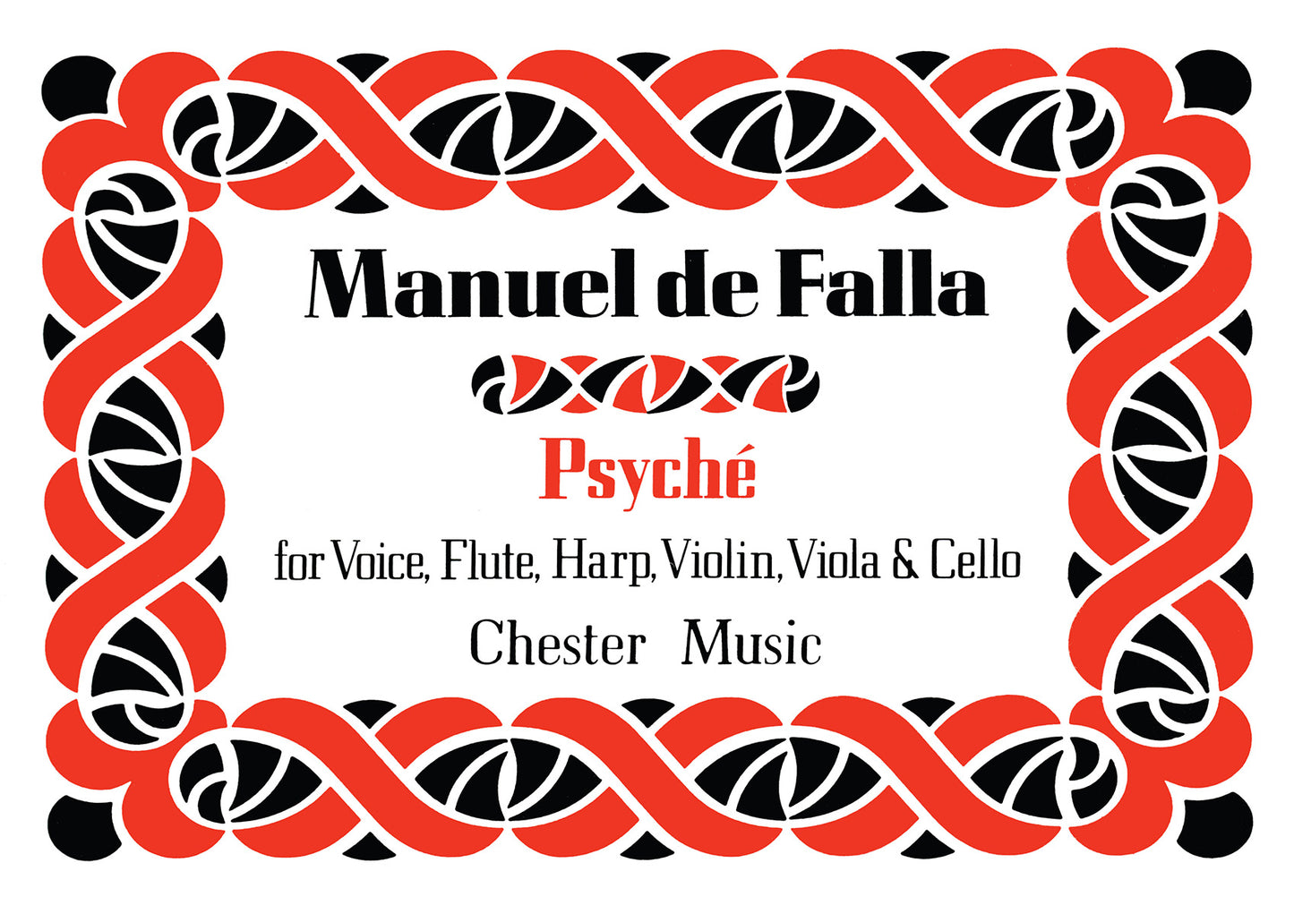 Psyche de Manuel de Falla, Livre pour voix et Flûte et Harpe et Violon et Alto et Violoncelle