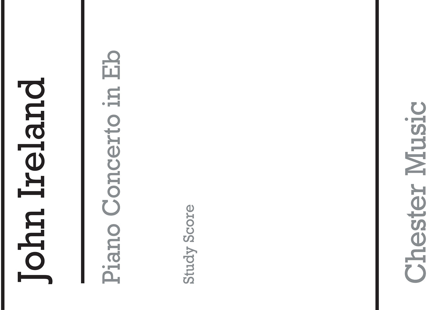 Piano Concerto In E Flat de John Ireland, Livre pour orchestre et Piano