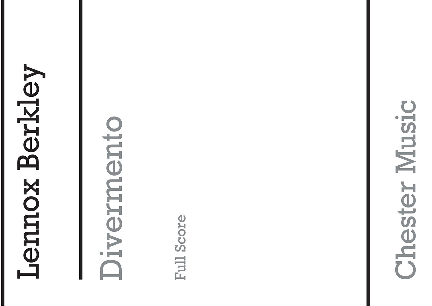 Divertimento In B Flat Op.18 de Lennox Berkeley, Partition d'étude pour orchestre