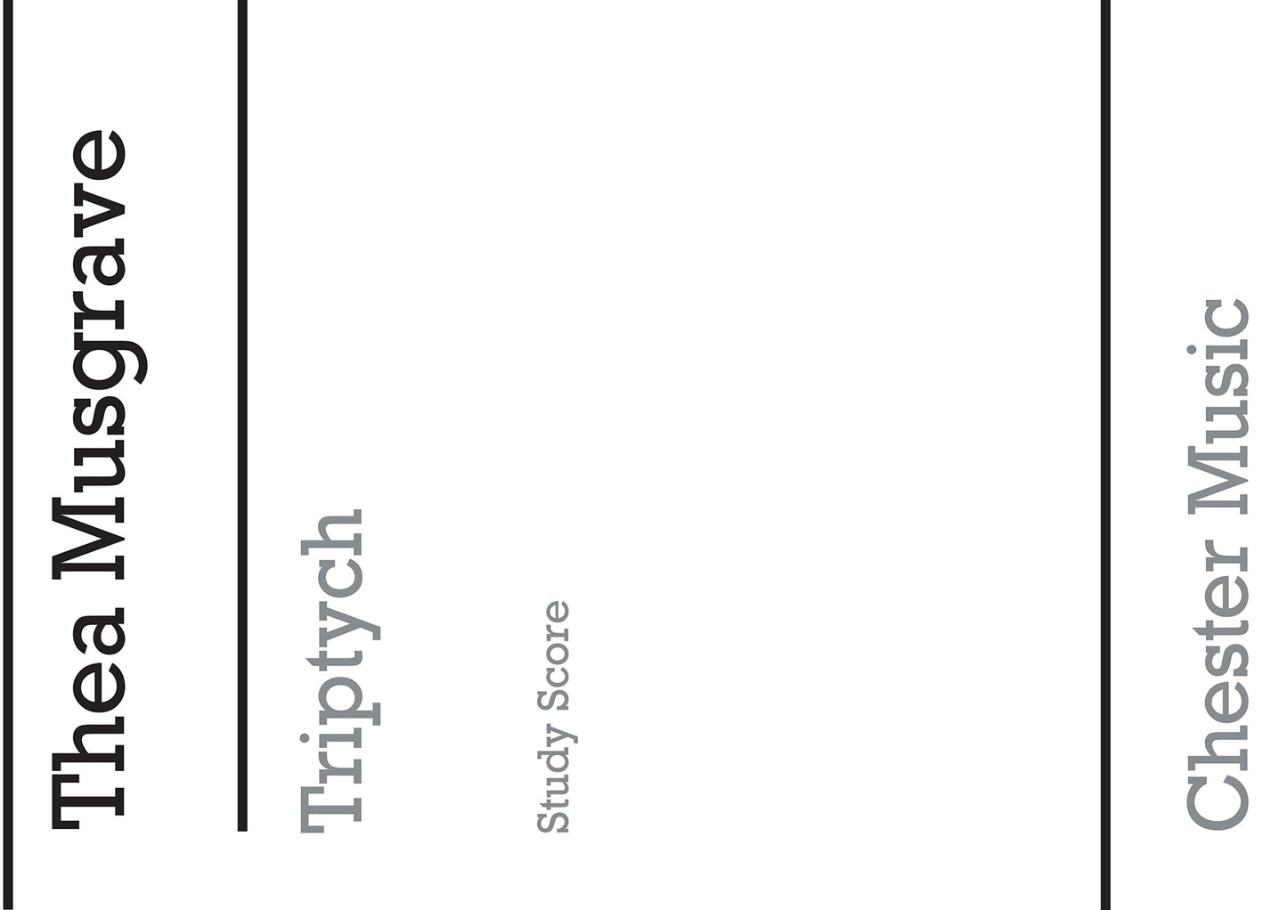 Triptych for Tenor and Orchestra de Thea Musgrave, Partition d'étude pour orchestre et Voix de ténor