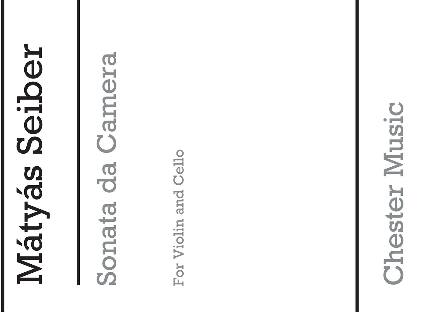 Sonata Da Camera (Players' Score) de Matyas Seiber, Partition pour violon et Violoncelle