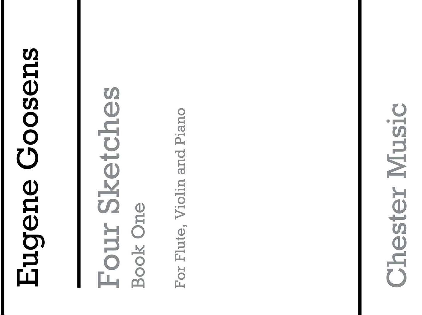 Four Sketches Book 1 de Eugene Goossens, Partition + parties pour ensemble de chambre