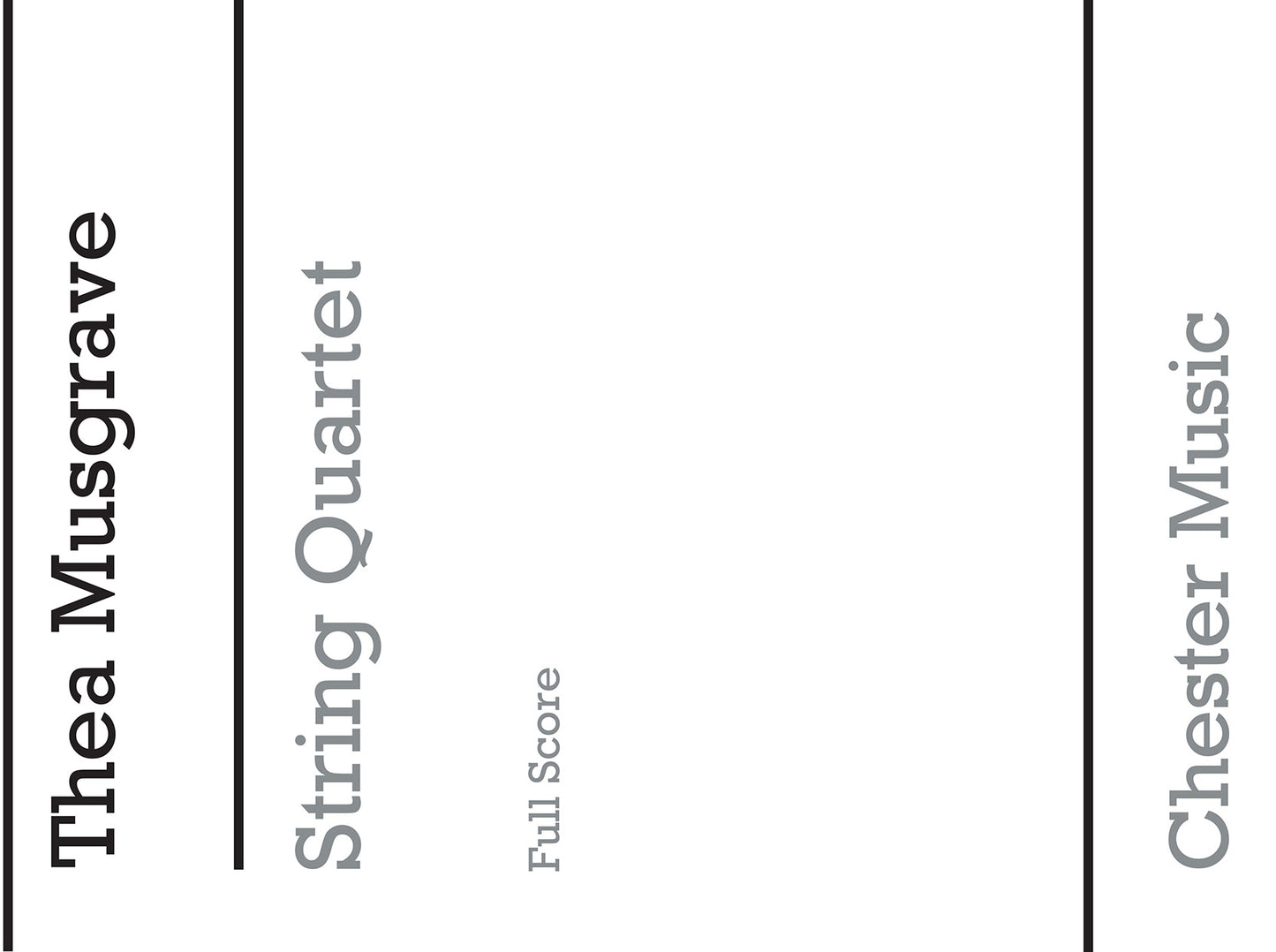 String Quartet de Thea Musgrave, Livre pour quatuor à cordes