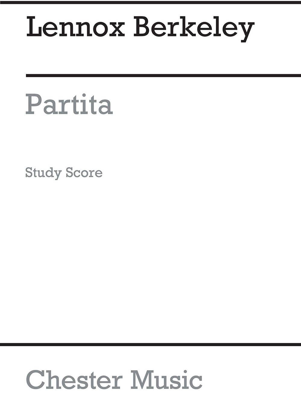 Partita Op.66 (Miniature Score) de Lennox Berkeley, Partition pour orchestre