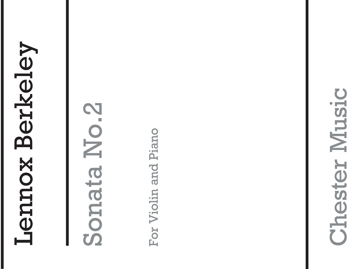 Sonata For Violin and Piano No.2, Op.1 de Lennox Berkeley, Livre pour violon et Piano