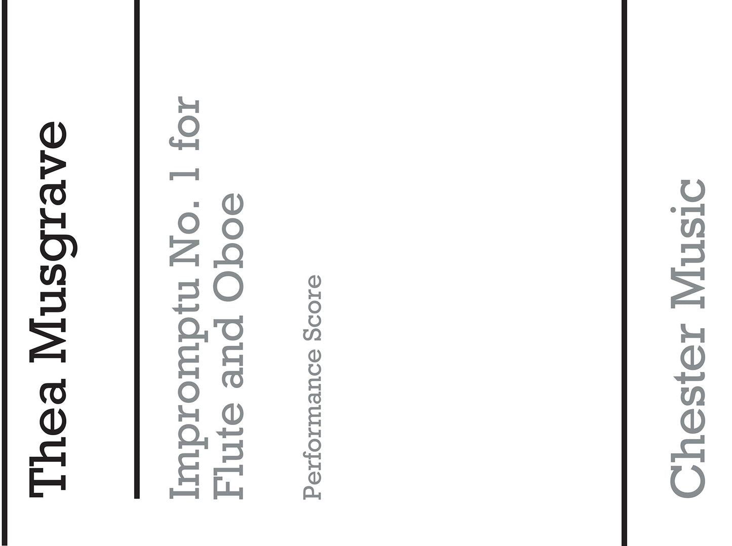 Impromptu No.1 For Flute And Oboe de Thea Musgrave, Livre pour flûte et Hautbois
