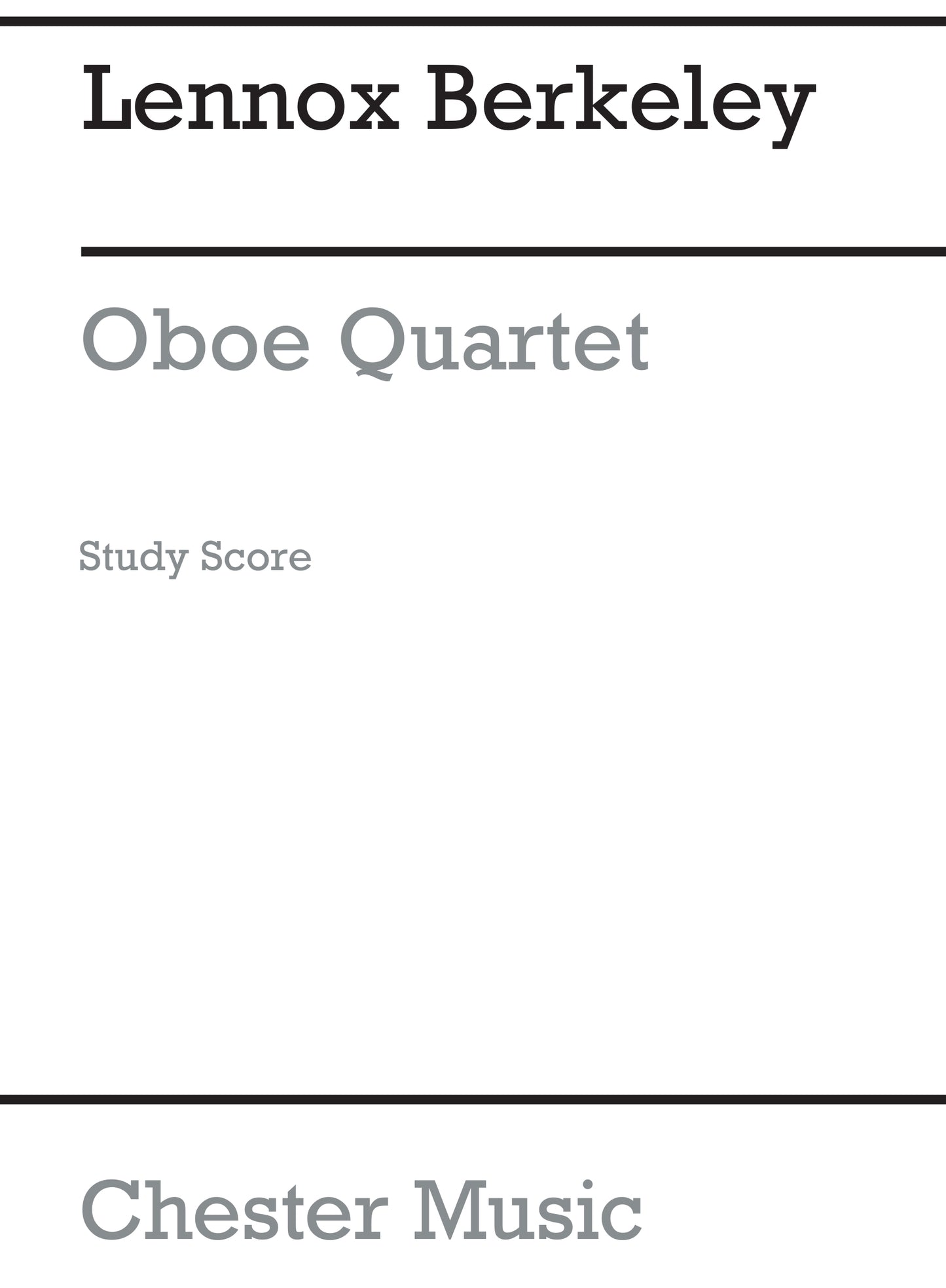 Oboe Quartet Op.70 (Miniature Score) de Lennox Berkeley, Partition pour hautbois et Violon et Alto et Violoncelle
