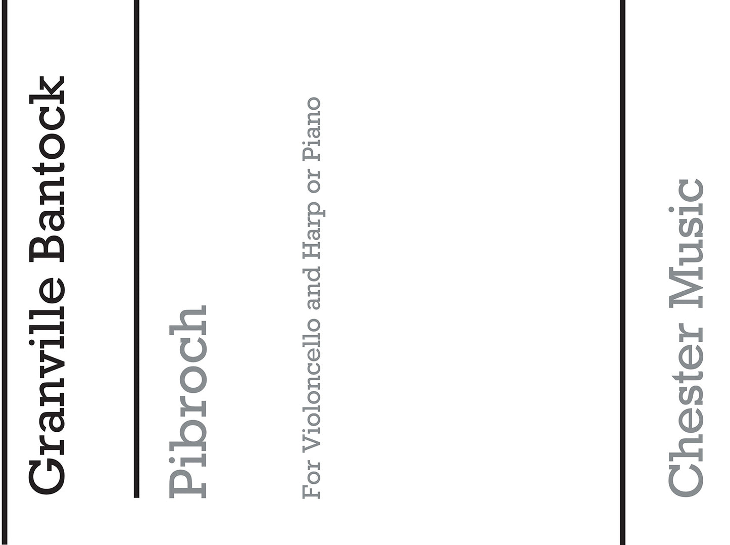The Highland Lament of Pibroch de Granville Bantock, Livre pour harpe et Violoncelle et Piano