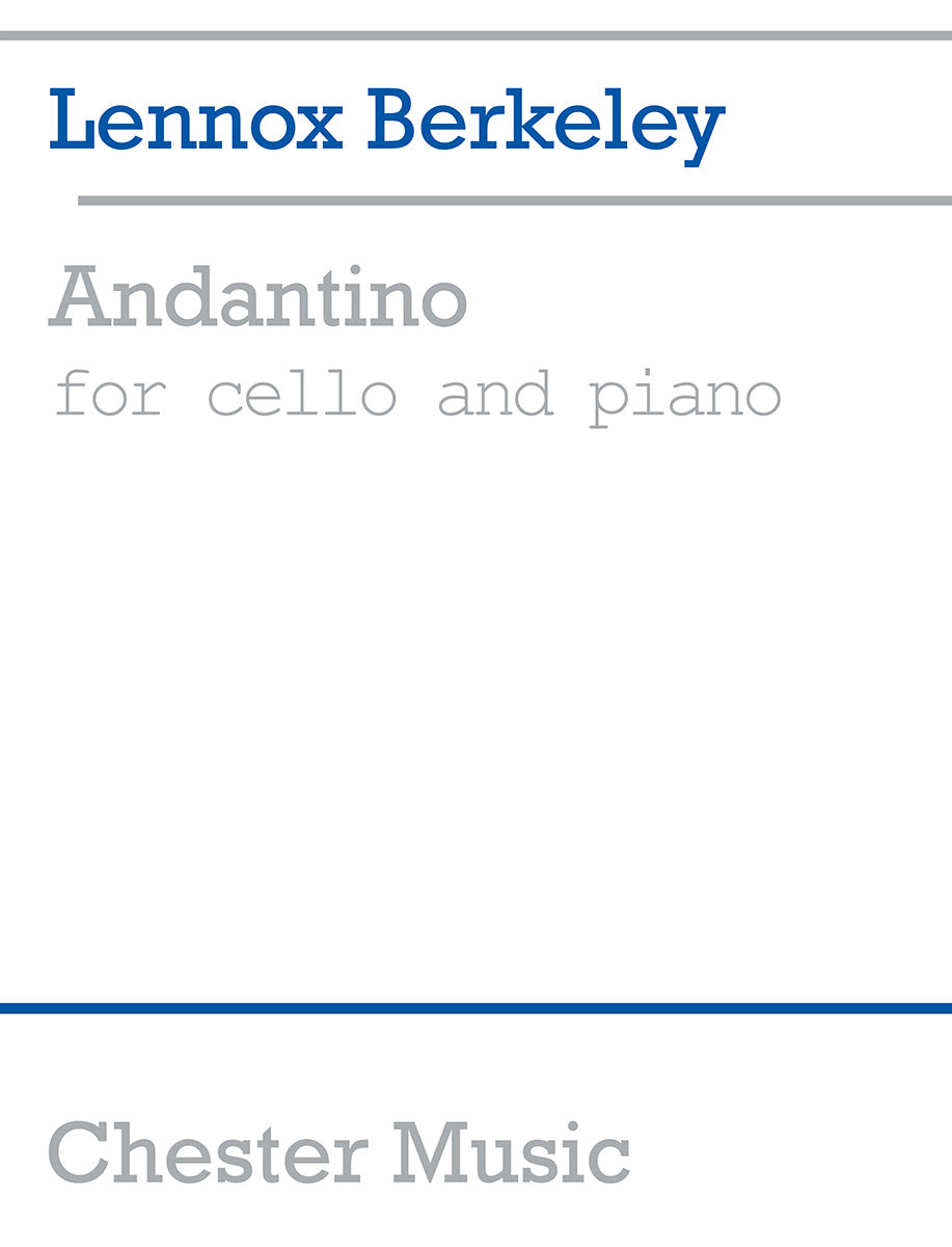 Andantino Op.21 No.2a de Lennox Berkeley, Livre pour violoncelle et Piano