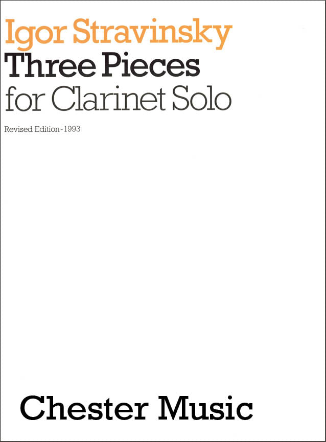 3 Pieces For Clarinet Solo de Igor Stravinsky, Livre pour clarinette