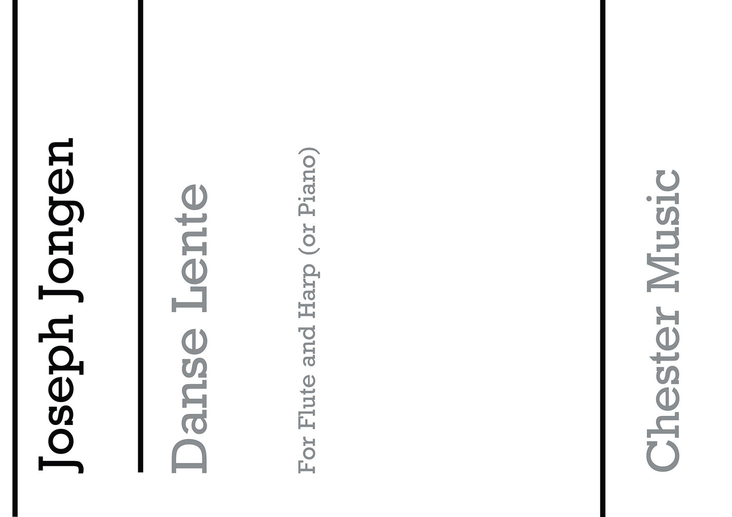 Danse Lente (Flute and Harp Or Piano) de Joseph Jongen, Livre pour flûte et Harpe et Piano