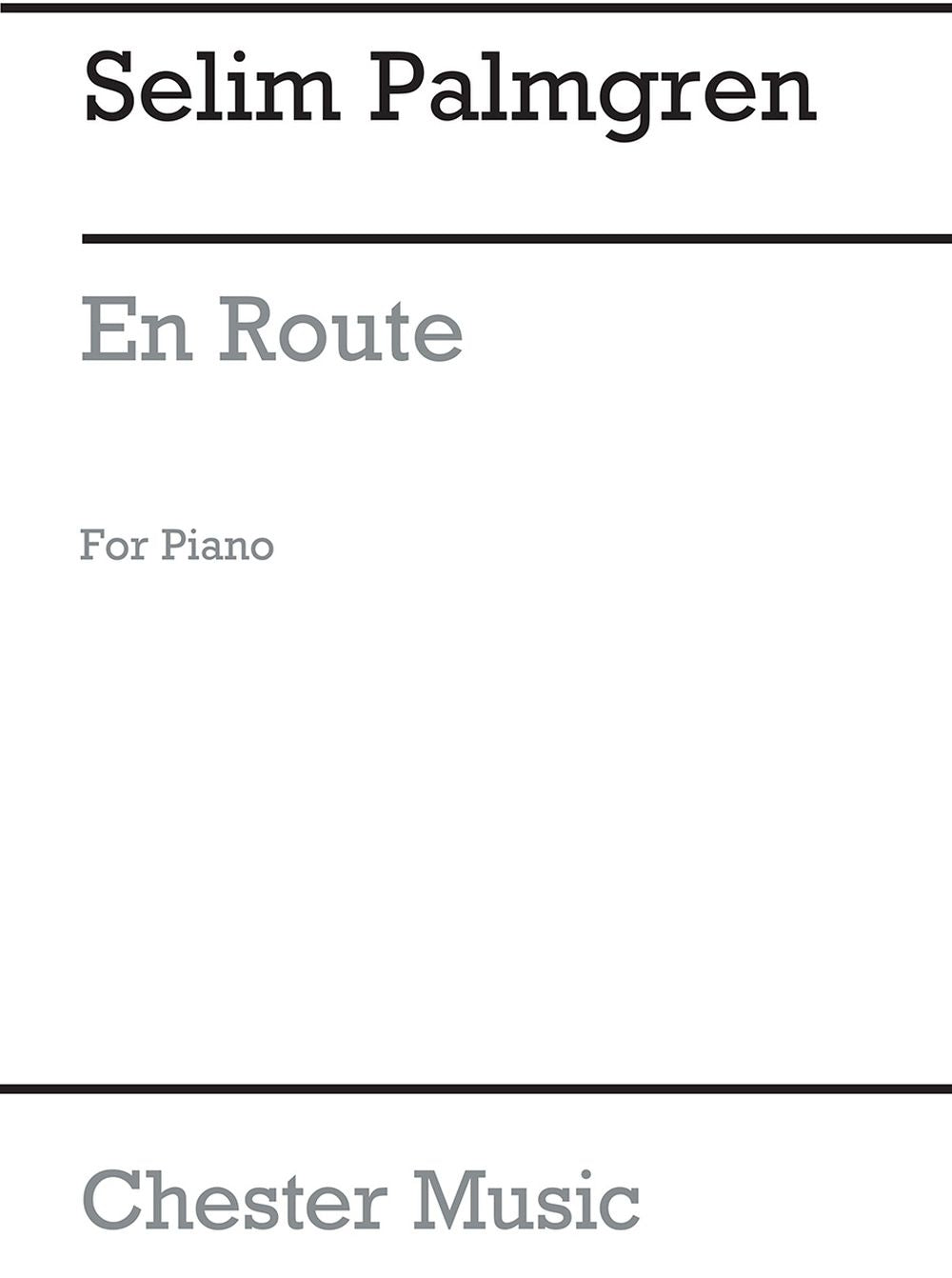 En Route - A Concert Study for Piano de Selim Palmgren, Livre pour piano
