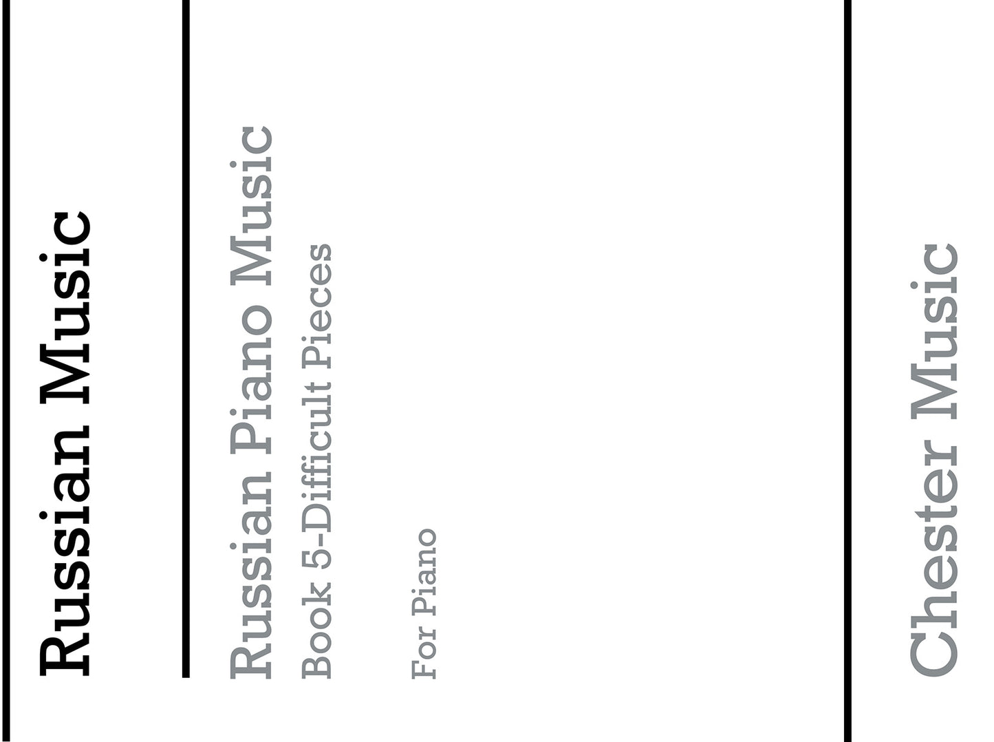 Weston Russian Piano Music Vol.5, Livre pour piano
