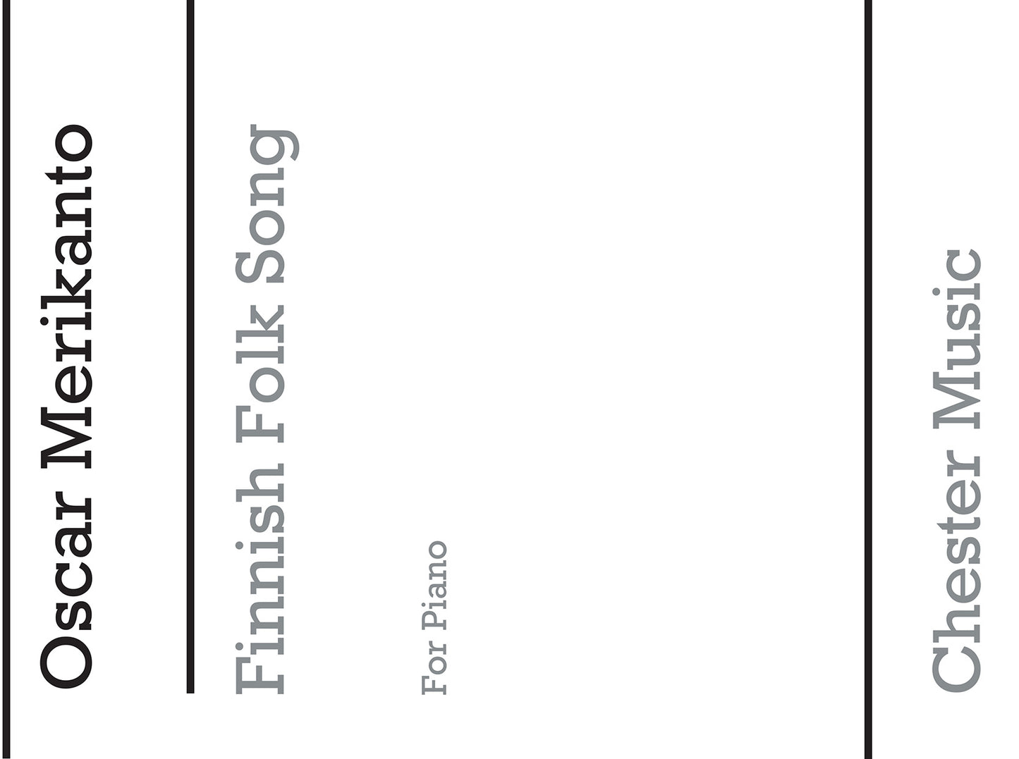 Finnish Folk Song Variations for Piano de Oskar Merikanto, Livre pour piano