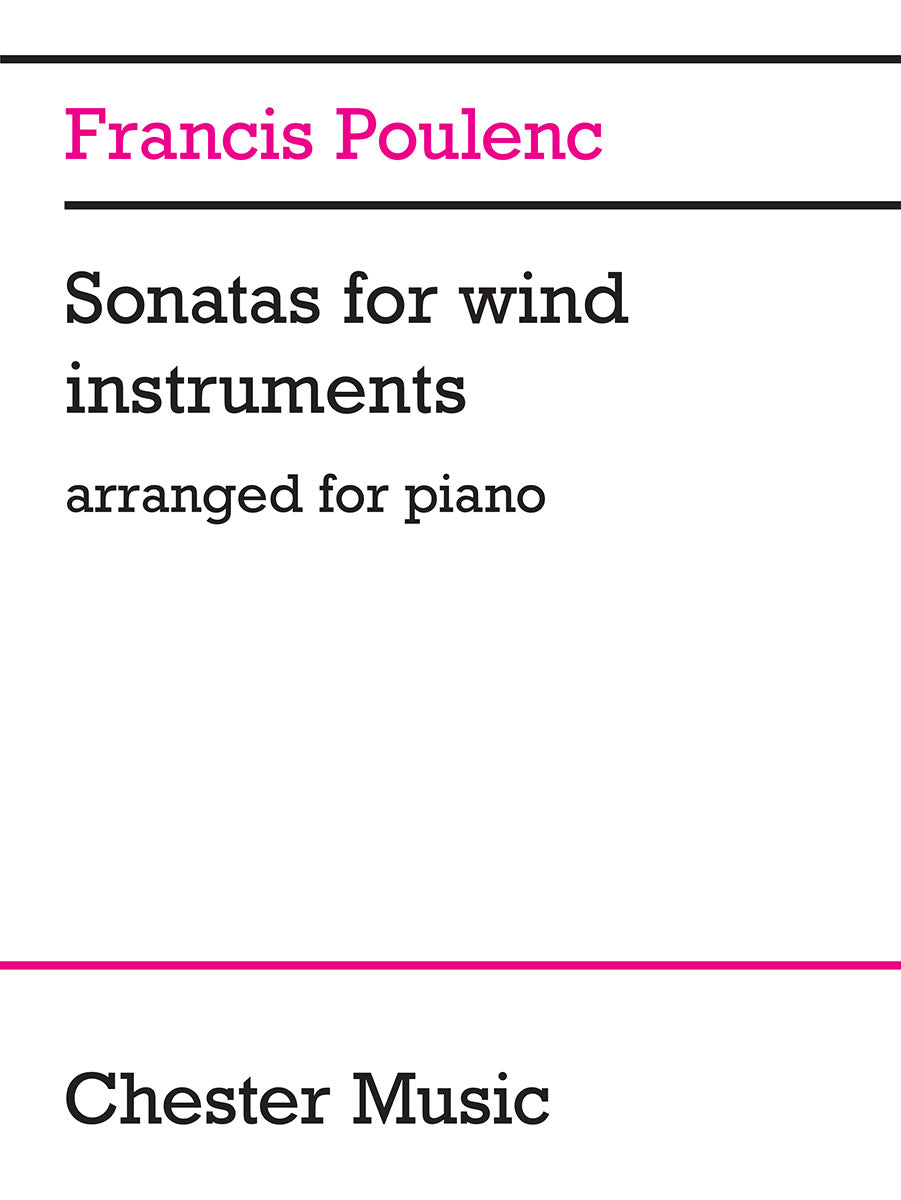Sonatas For Wind Instruments de Francis Poulenc, Livre pour piano