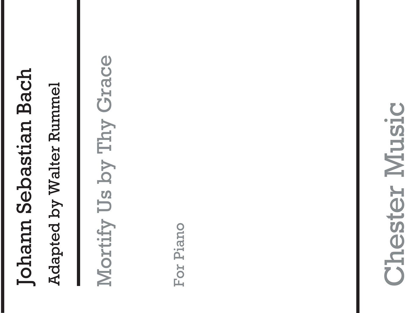 Mortify Us By Thy Grace de Johann Sebastian Bach, Livre pour piano