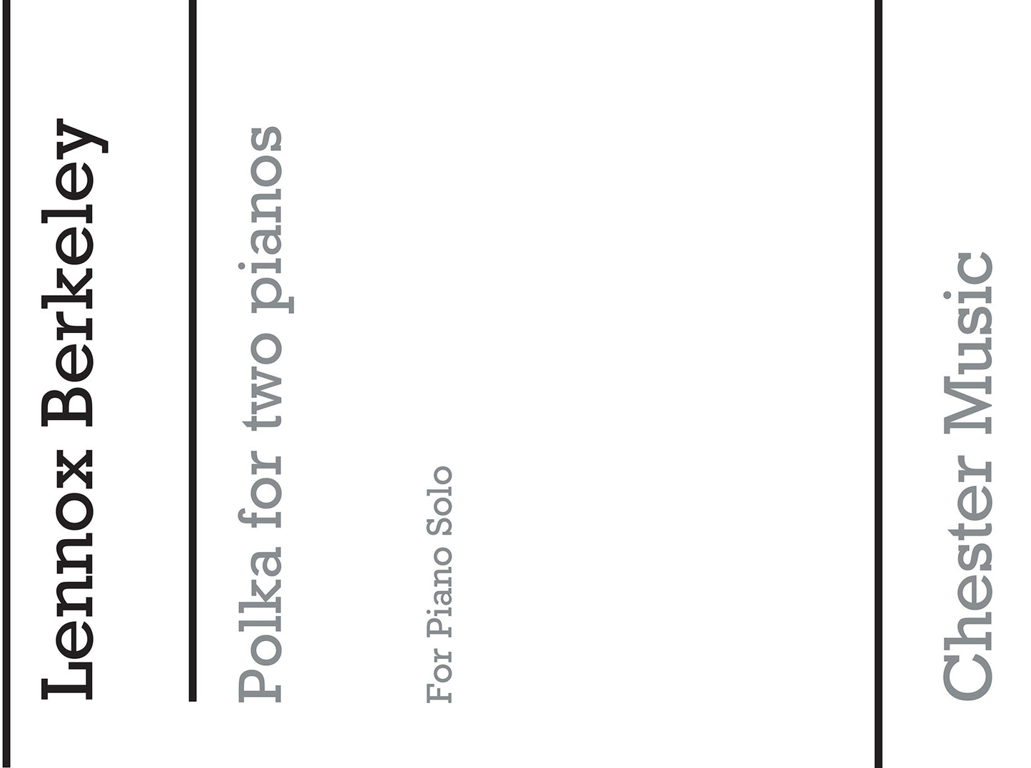 Polka (Solo Piano) de Lennox Berkeley, Livre pour piano