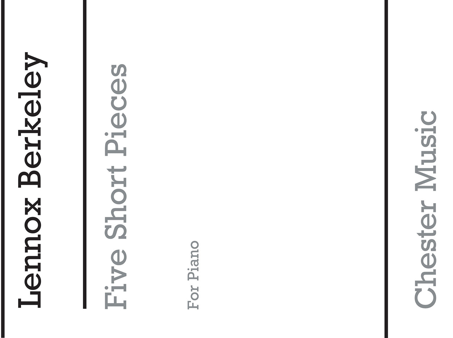 Short Pieces(5) de Lennox Berkeley, Livre pour piano