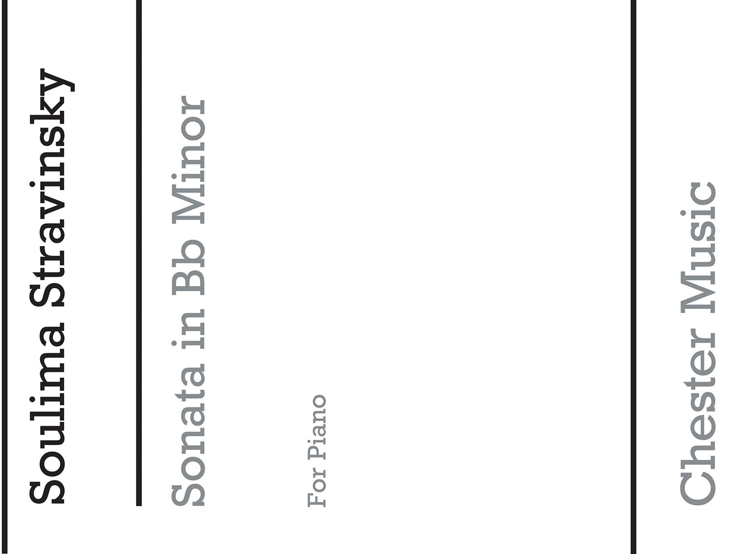 Piano Sonata In B Flat de Soulima Stravinsky, Livre pour piano