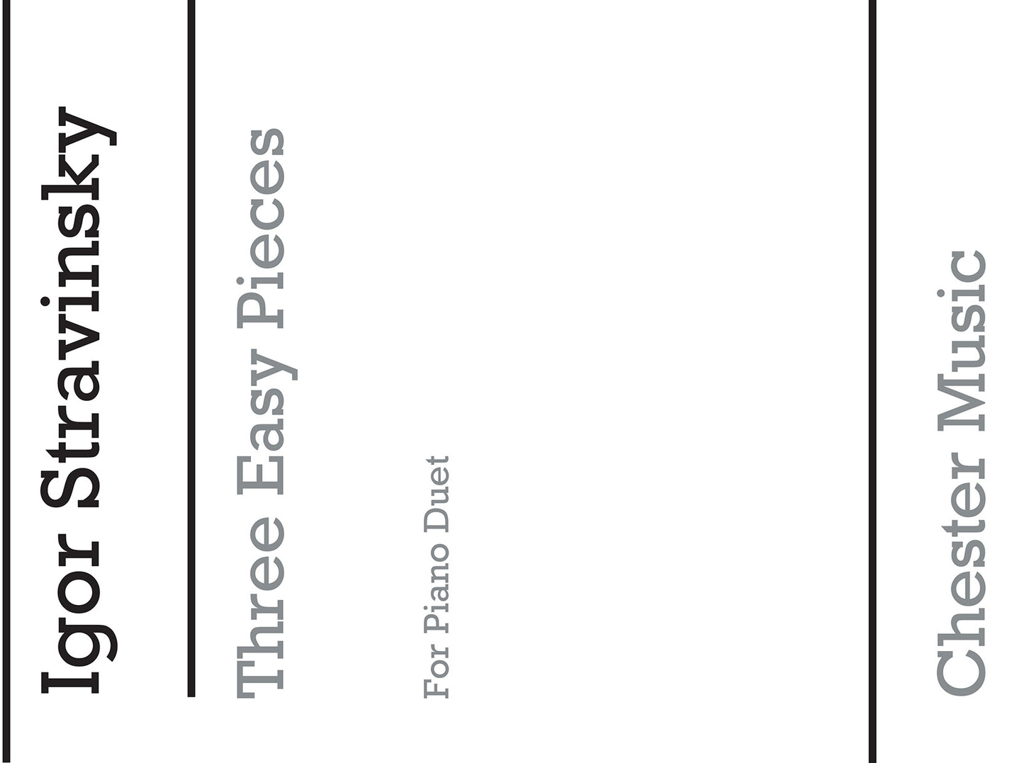 Three Easy Pieces de Igor Stravinsky, Livre pour duo de pianos