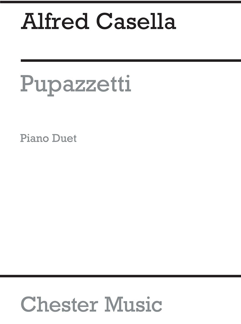 Pupazzeti Op.27 de Alfredo Casella, Livre pour duo de pianos