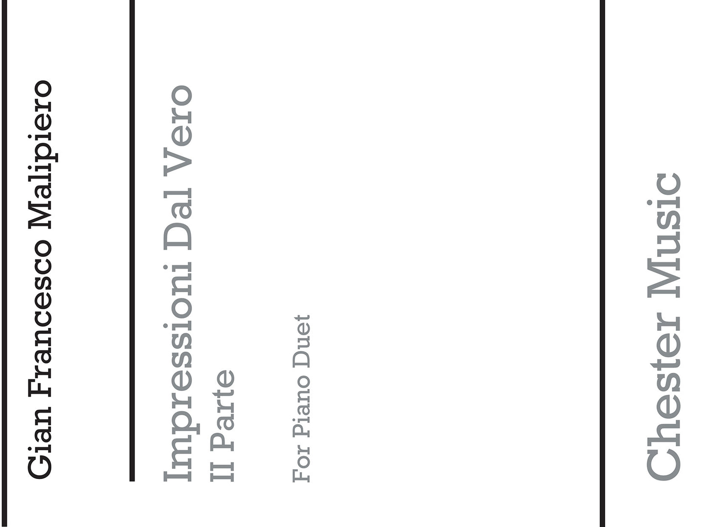 Impressioni Dal Vero - IIa Parte (Piano Duet) de Gian Francesco Malipiero, Livre pour duo de pianos