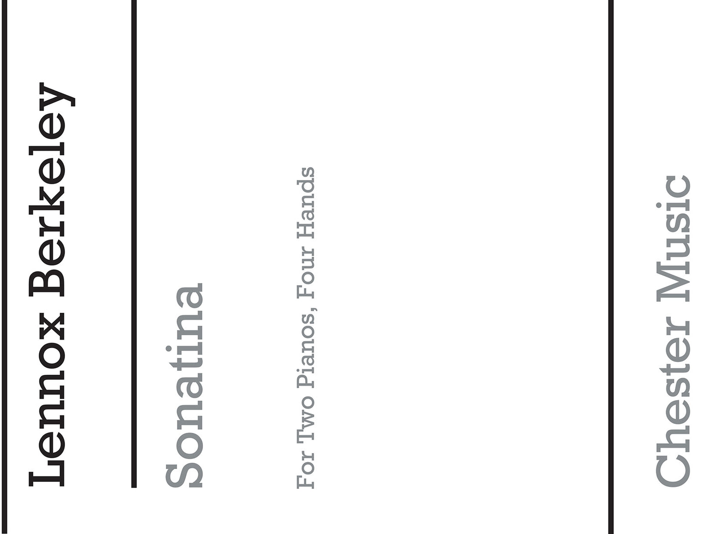Sonatina For Two Pianos Op.52 No.2 de Lennox Berkeley, Livre pour duo de pianos