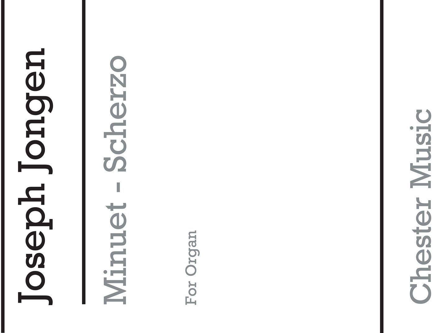 Menuet-Scherzo de Joseph Jongen, Livre pour orgue